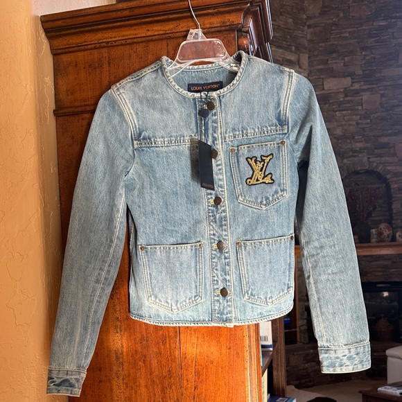 LV Jackets & Blazers - LV Light Blue Short Denim Jacket